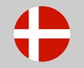 Danemark Flag National Europe Emblem Icon Vector Royalty Free Stock Photo