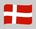 Danemark Flag National Europe Emblem Ribbon Icon Vector Royalty Free Stock Photo