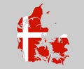 Danemark Flag National Europe Emblem Map Icon Vector Royalty Free Stock Photo