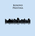 Pristina, Kosovo city silhouette