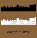 Ipoh, Malaysia city silhouette