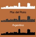 Mar del Plata, Argentina city silhouette