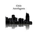 Antofagasta, Chile city silhouette Royalty Free Stock Photo