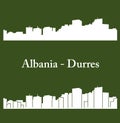 Durres, Albania city silhouette
