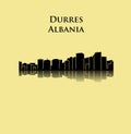 Durres, Albania city silhouette