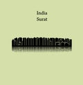 Surat, India city silhouette
