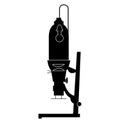 Darkroom enlarger silhouette