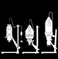 Darkroom enlarger silhouette