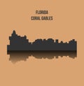 Coral Gables, Florida city silhouette