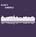 Clarksville, Tennessee ( United States of America ) city silhouette