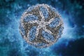 Dengue virus digital image structure. Royalty Free Stock Photo