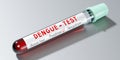 Dengue virus - test tubes, blood tests - 3D illustration