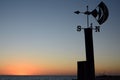 Weather vane at sunset. Denham. Shark Bay. Western Australia