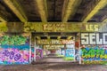DENHAM, ENGLAND- 18 July 2021: Graffiti at the Uxbridge Wall of Fame underneath the A40 motorway Royalty Free Stock Photo