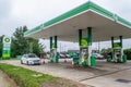 DENHAM, ENGLAND - 25 September 2021: BP petrol station closed amid England fuel shortage