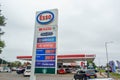 DENHAM, ENGLAND - 25 September 2021: Esso petrol station pictured amid England fuel shortage