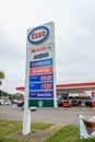 DENHAM, ENGLAND - 25 September 2021: Esso petrol station pictured amid England fuel shortage