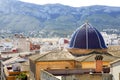 Denia alicante from castle church dome belfry Royalty Free Stock Photo