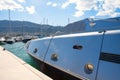 Denia alicante marina with luxury yachts and Mongo Royalty Free Stock Photo