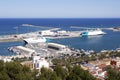 Denia Alicante Spain high view marina Royalty Free Stock Photo