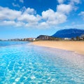 Denia beach in Alicante in blue Mediterranean