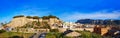 Denia castle and village panoramic view Alicante Royalty Free Stock Photo