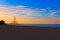 Denia las Marinas beach at sunset in Alicante Spain Royalty Free Stock Photo