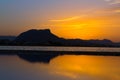 Denia Las Marinas sunset beach Punta Molins Spain Royalty Free Stock Photo