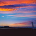 Denia Las Marinas sunset beach Punta Molins Spain Royalty Free Stock Photo