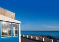 Denia Las Rotas blue house in Mediterranean sea