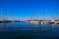 Denia marina boats port in Alicante Spain