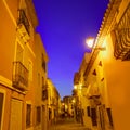 Denia old village sunset dusk in Alicante Spain