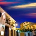 Denia old village sunset dusk in Alicante Spain