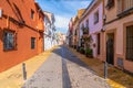 Denia Spain houses and buildings in a street in historic Alicante town