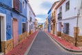 Denia Spain street houses and homes in historic Alicante town