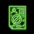 denial allowance neon glow icon illustration