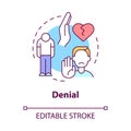 Denial concept icon