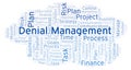 Denial Management word cloud, made with text only Royalty Free Stock Photo