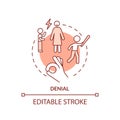 Denial red concept icon