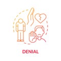 Denial red gradient concept icon Royalty Free Stock Photo