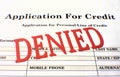 Denied Application For Credit