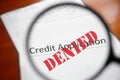 Denied credit Royalty Free Stock Photo