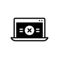 Black solid icon for Denied, disallowed and reject Royalty Free Stock Photo