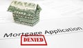Denied mortgage app Royalty Free Stock Photo