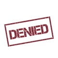 Denied rectangular stamp. Royalty Free Stock Photo