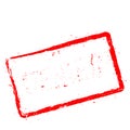 Denied red rubber stamp isolated on white. Royalty Free Stock Photo