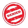 Denied red stamp