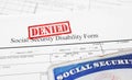 Denied Social Security disability application Royalty Free Stock Photo