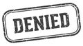 denied stamp. denied rectangular stamp on white background Royalty Free Stock Photo