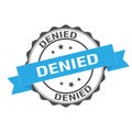 Denied stamp illustration